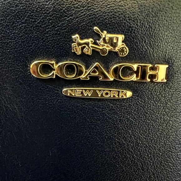 Coach Two Tone Blue Python Embossed With Double Zip Leather Handbag - Picture 3 of 15